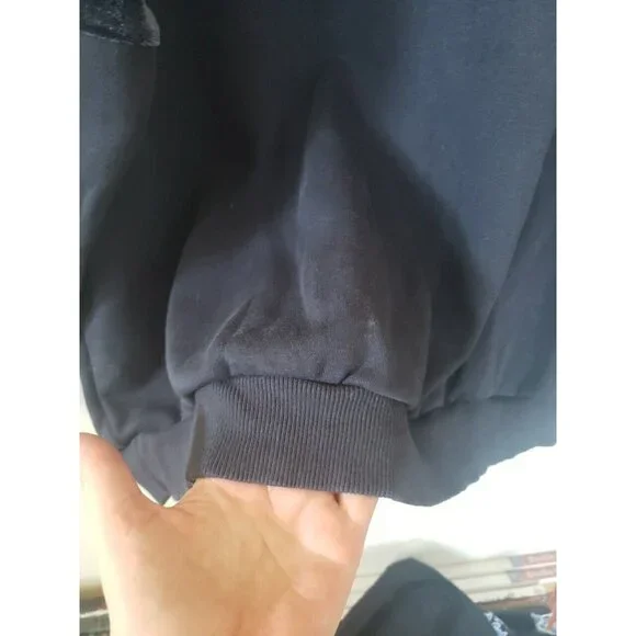 Adidas Sweatshirt Pullover Blue Mens XL Trefoil Velvet Stripes Cotton athleisure - Picture 6 of 13